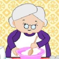 бабушка готовит вкусные блины