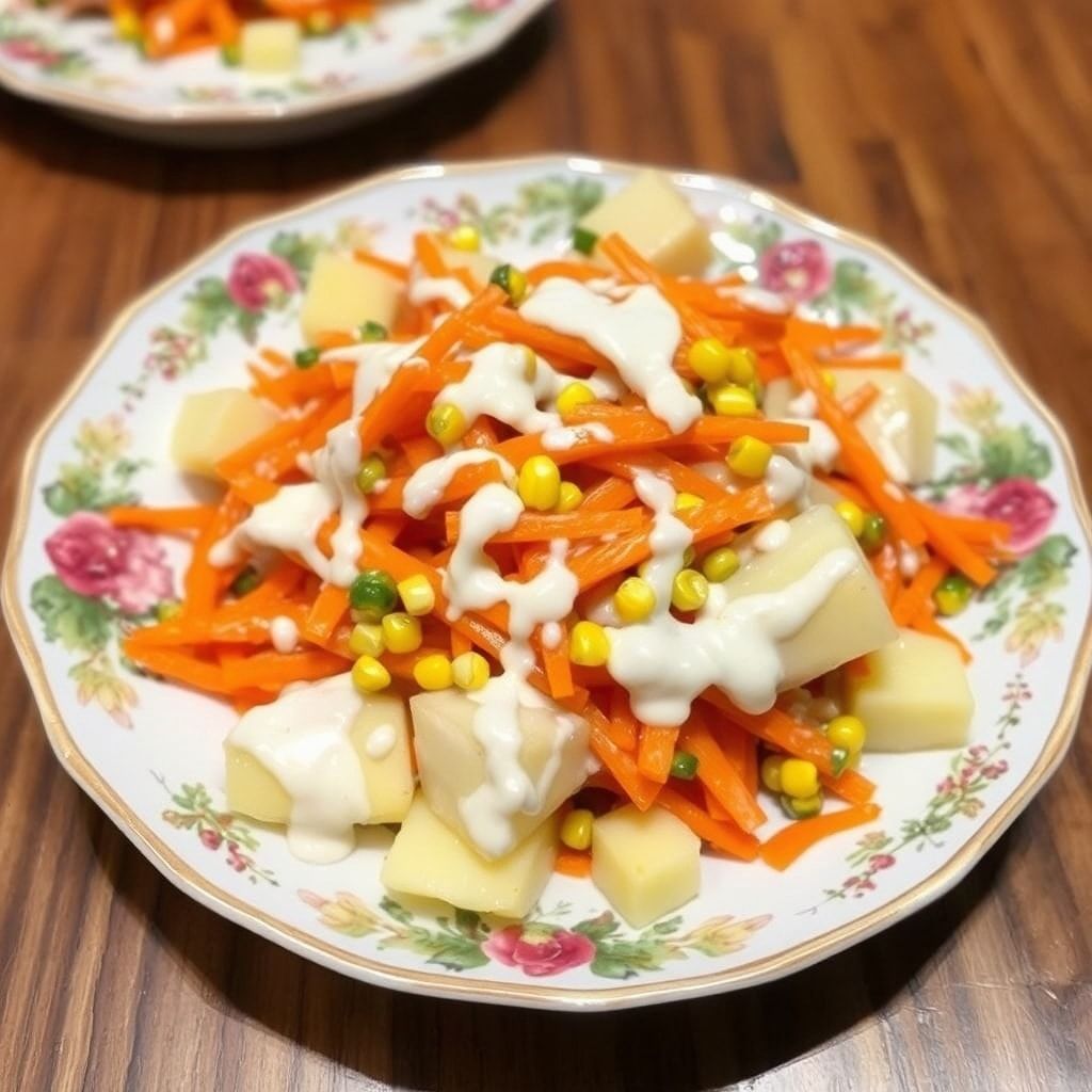 салат с моркоью и кукурузой